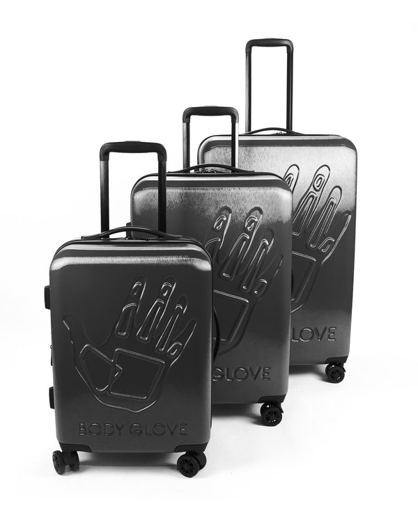 Body Glove Redondo 3-Piece Hardside Spinner Luggage Set - Charcoal Haze