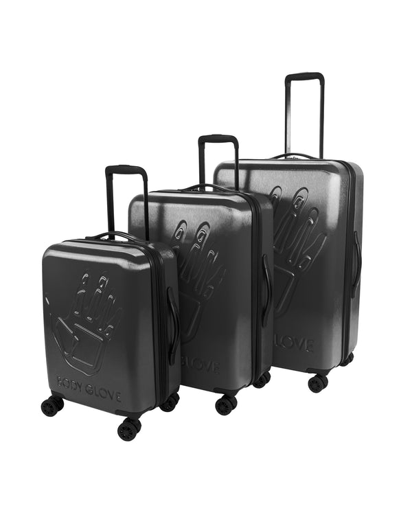 body glove Redondo 3-Piece Hardside Spinner Luggage Set - Charcoal Haze