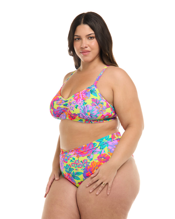 Body Glove Romy Drew Plus Size Fixed Triangle Bikini Top - Key Lime