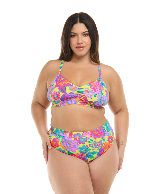 body glove Romy Drew Plus Size Fixed Triangle Bikini Top - Key Lime
