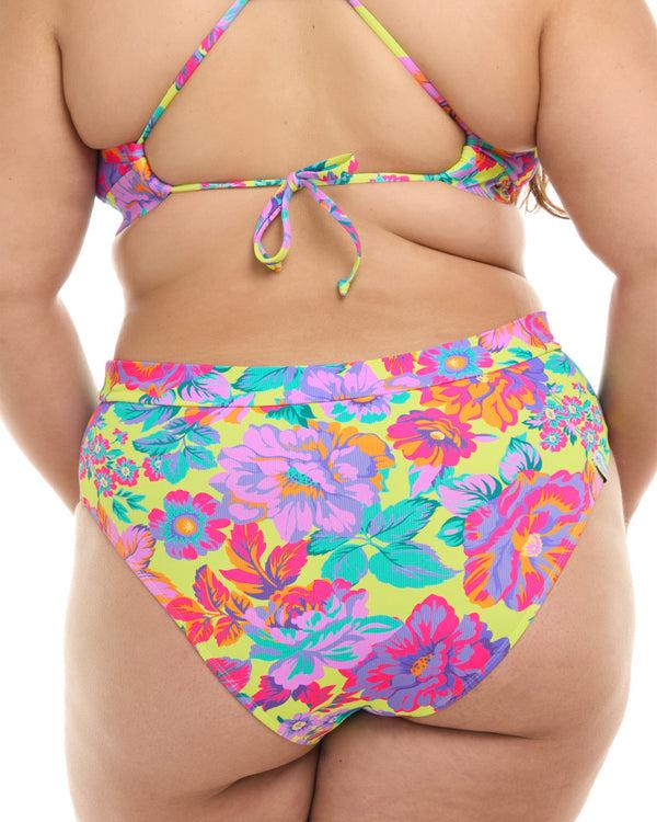 Body Glove Romy Marlee Plus Size High-Waist Bikini Bottom - Key Lime
