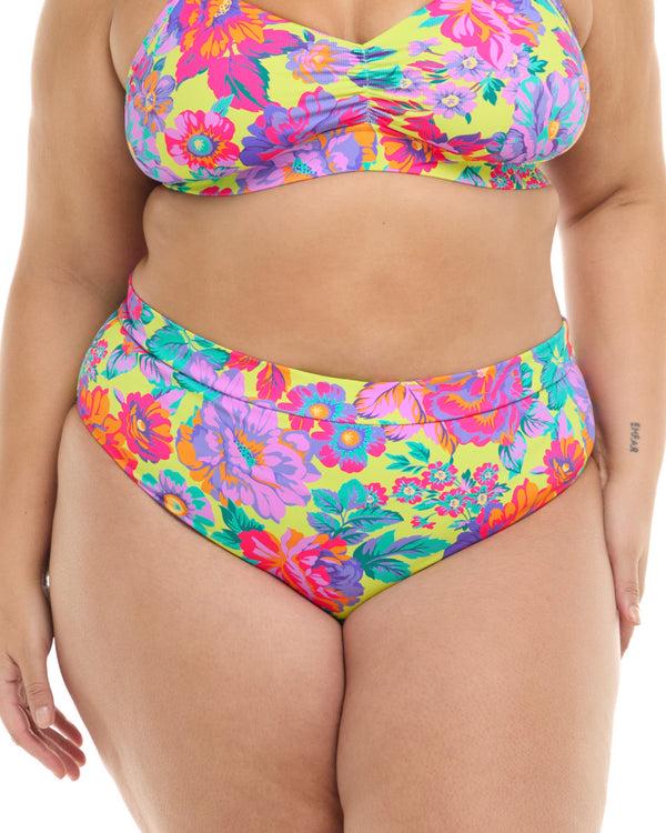 body glove Romy Marlee Plus Size High-Waist Bikini Bottom - Key Lime
