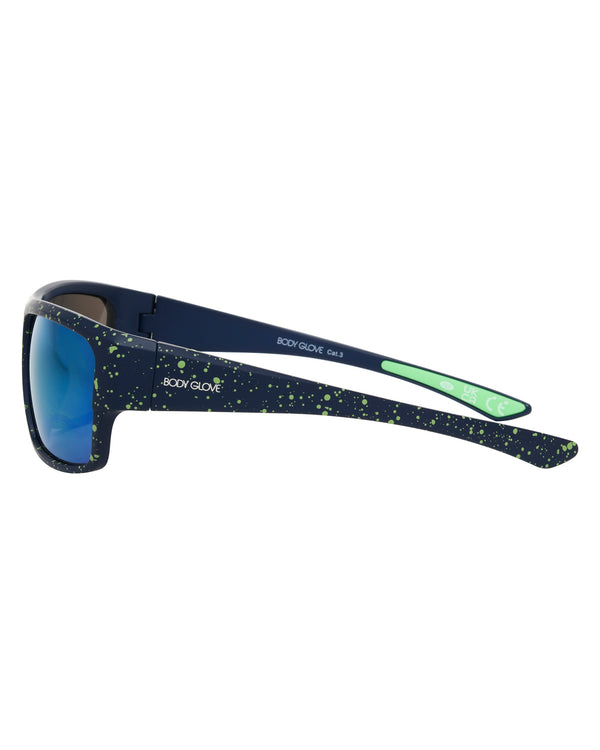 Body Glove Sea Breeze Rectangle Sunglasses - Navy / Green