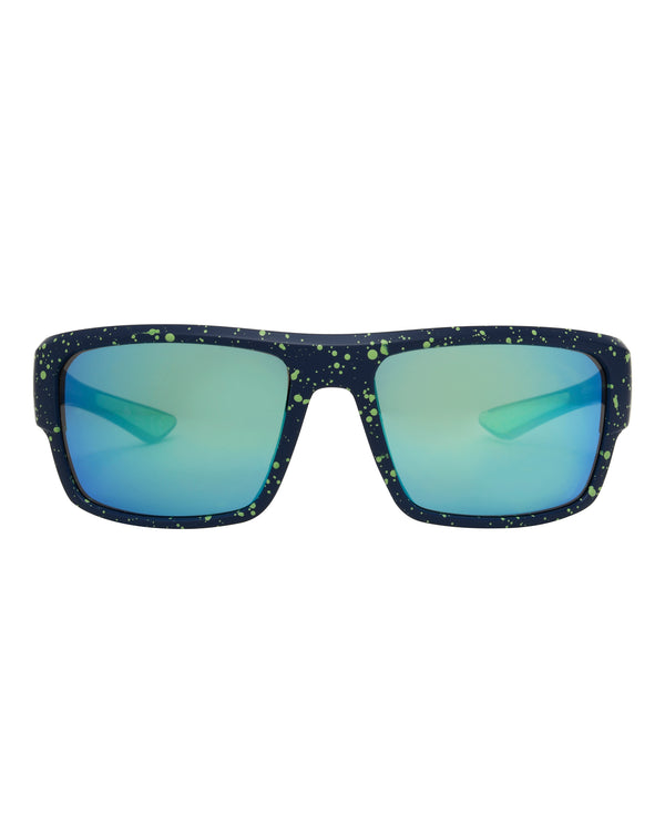 Body Glove Sea Breeze Rectangle Sunglasses - Navy / Green