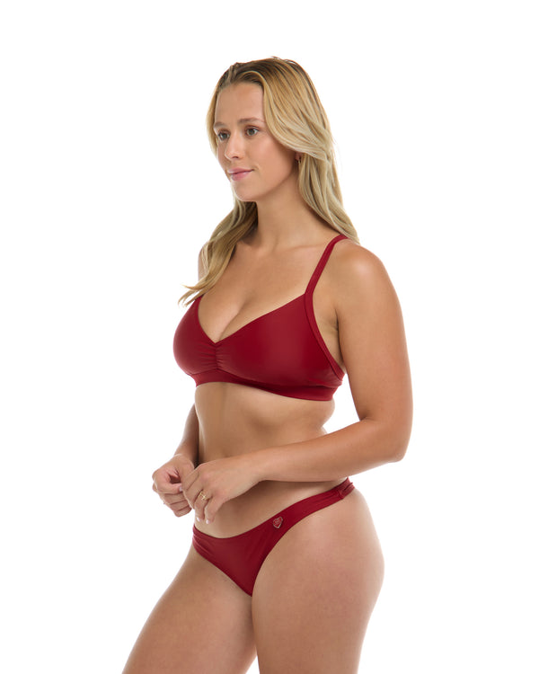Body Glove Smoothies Drew D-F Cup Swim Top - Cranberry