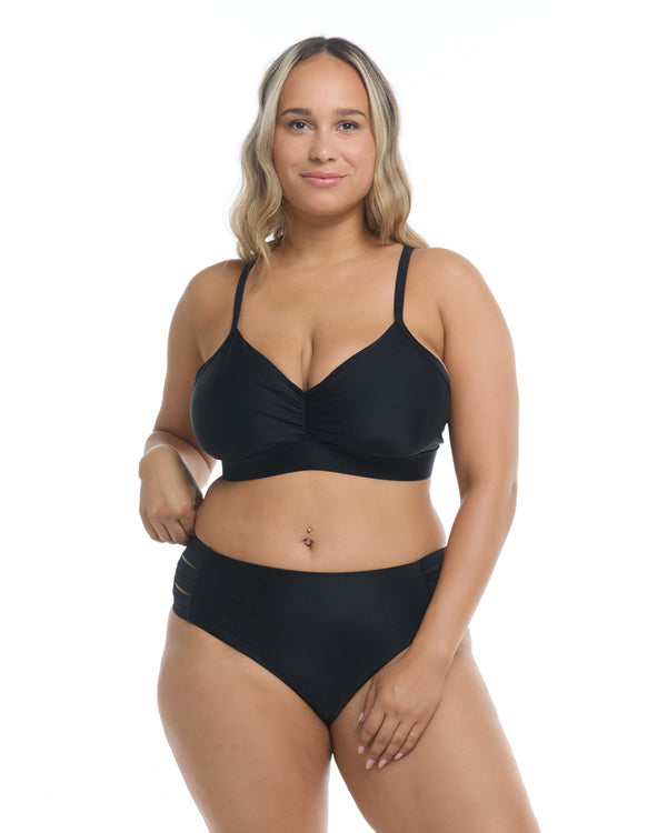 body glove Smoothies Drew Plus Size Bikini Top - Black