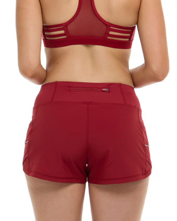 Body Glove Smoothies Equalizer Cross-Over Sports Bra - Cranberry
