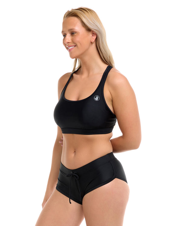 Body Glove Smoothies Equalizer D/DD Cross-Over Sports Bra - Black