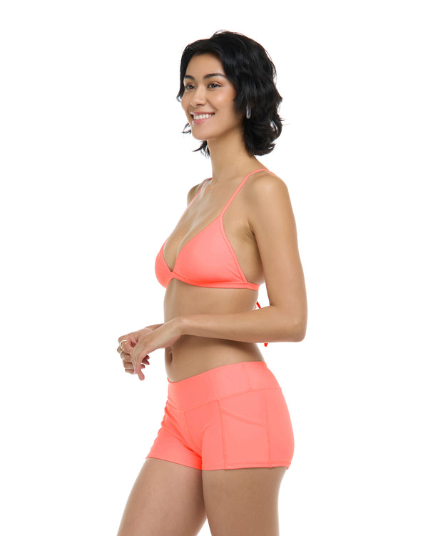 Body Glove Smoothies Evelyn Fixed Triangle Bikini Top - Coral