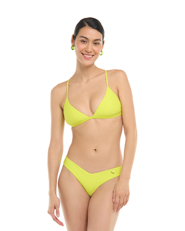 body glove Smoothies Evelyn Fixed Triangle Bikini Top - Key Lime