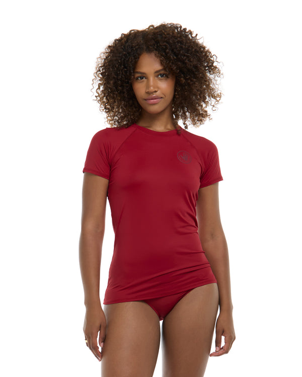 body glove Smoothies In Motion Short Sleeve Rashguard - Cranberry