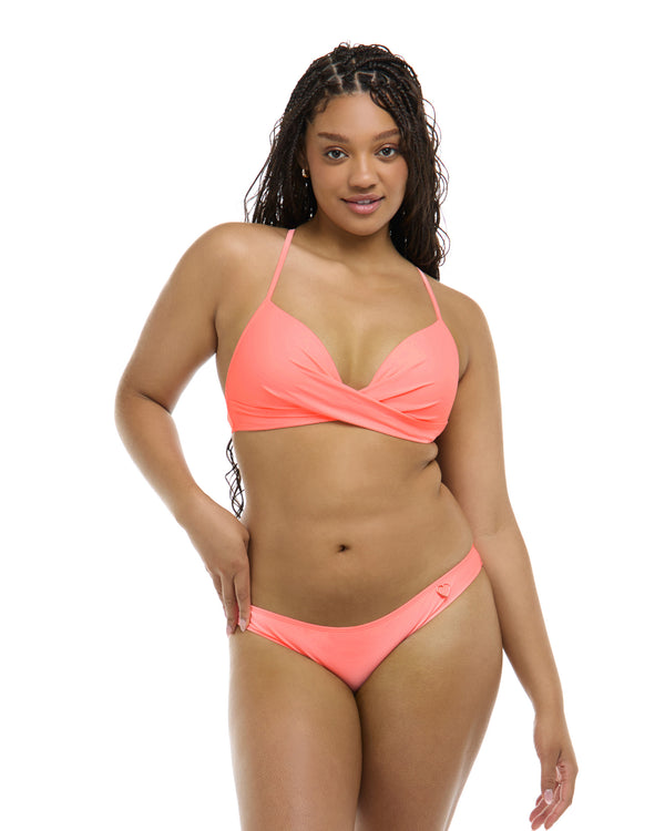 body glove Smoothies Kerry Fixed Triangle Bikini Top - Coral