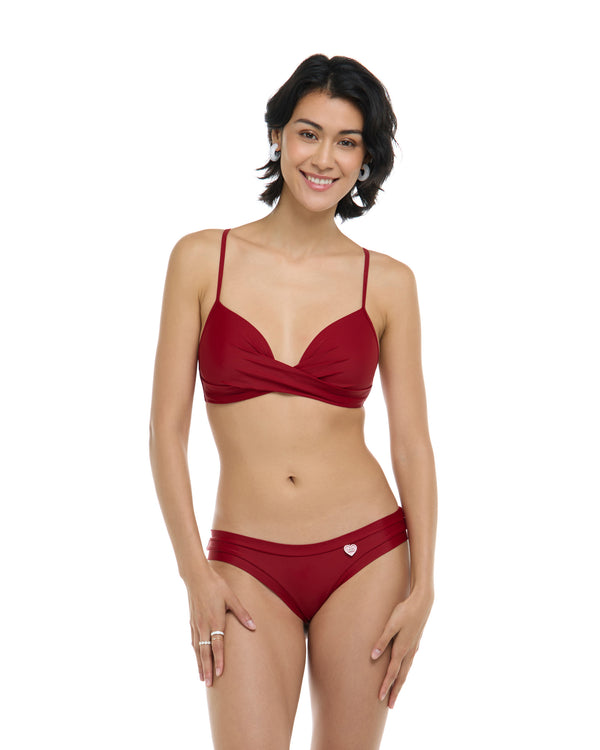 body glove Smoothies Kerry Fixed Triangle Bikini Top - Cranberry