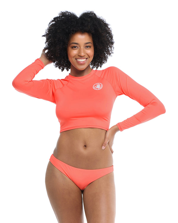 body glove Smoothies Let It Be Cross-Over Rash Guard - Sunset