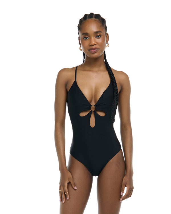 Body Glove Smoothies Maddie One-Piece Tank Swimsuit - Black