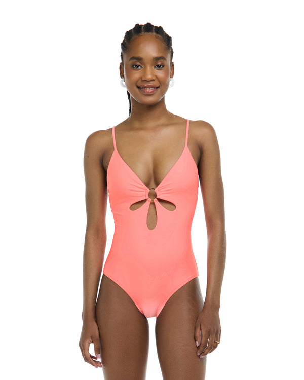 body glove Smoothies Maddie One-Piece Tank Swimsuit - Coral