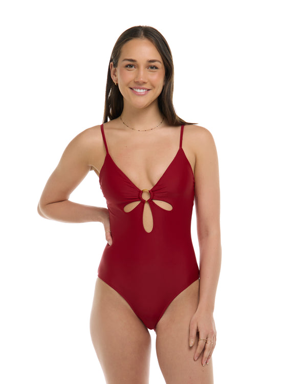 body glove Smoothies Maddie One-Piece Tank Swimsuit - Cranberry