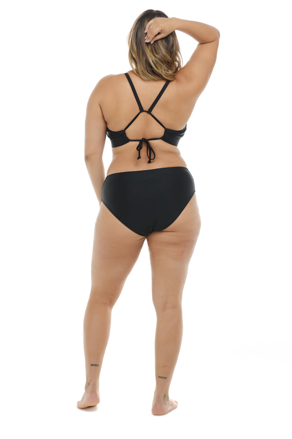 Body Glove Smoothies Retro Plus Size Swim Bottom - Black