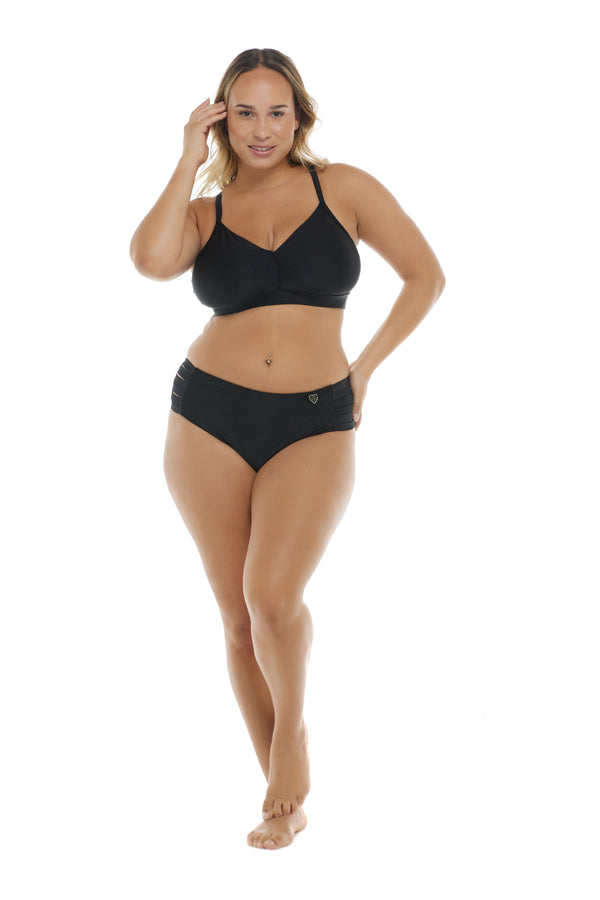 body glove Smoothies Retro Plus Size Swim Bottom - Black