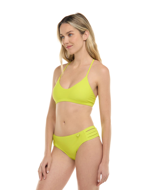 Body Glove Smoothies Ruth Fixed Triangle Swim Top - Key Lime
