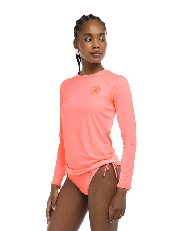 Body Glove Smoothies Sleek Long Sleeve Rashguard - Coral