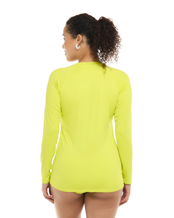Body Glove Smoothies Sleek Long Sleeve Rashguard - Key Lime