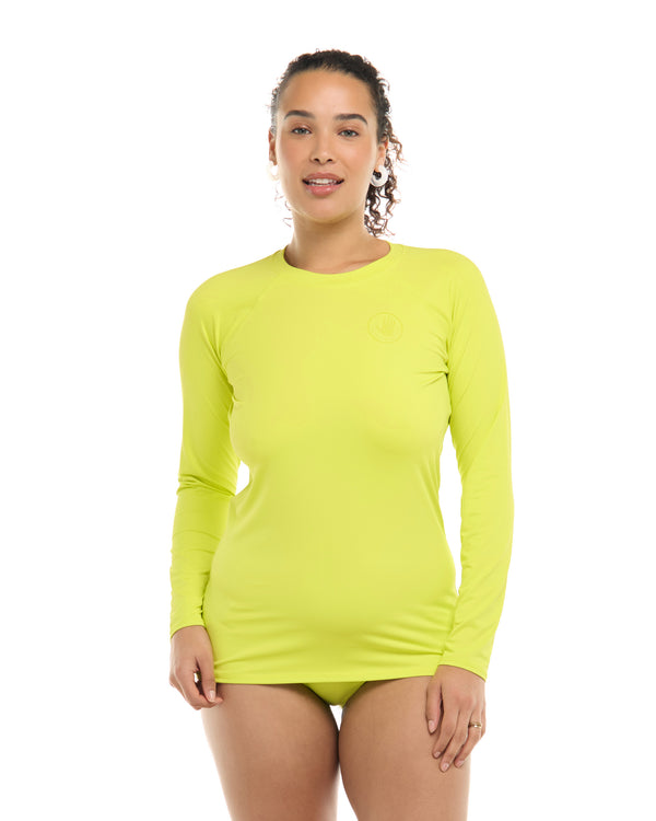 body glove Smoothies Sleek Long Sleeve Rashguard - Key Lime
