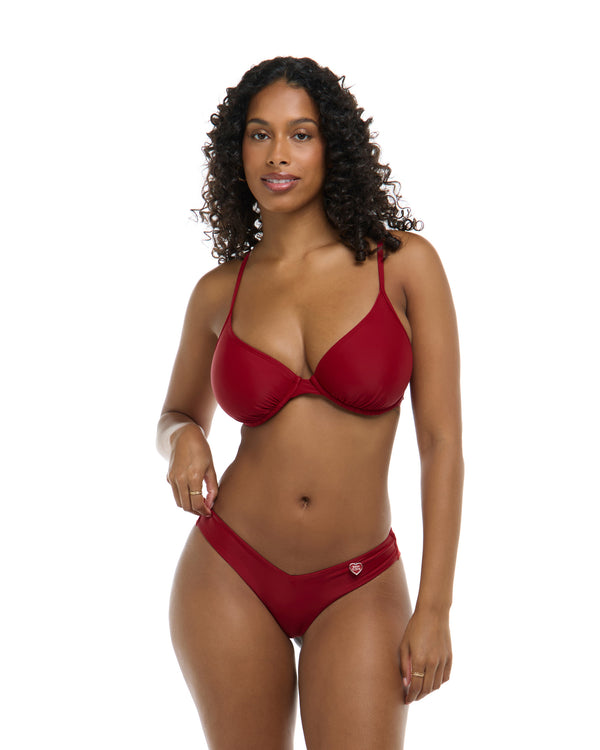 body glove Smoothies Solo D-F Cup Bikini Top - Cranberry