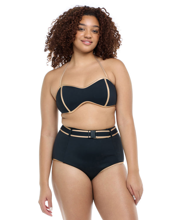 Body Glove Undersea Tainted Love Retro Bandeau - Black Gold