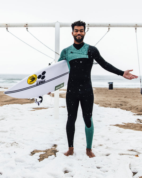 body glove Variant 3/2mm Men's Chest-Zip Fullsuit - Black/Green