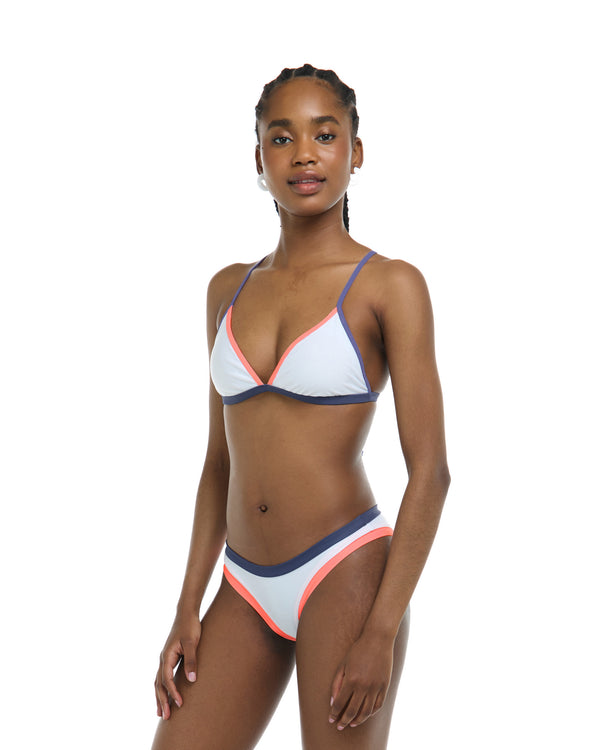 Body Glove Vibration Evelyn Fixed Triangle Bikini Top - Snow / Vibration