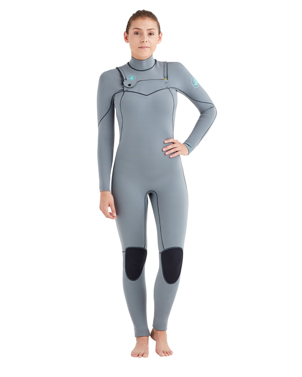body glove Women's Topaz 4/3mm Chest-Zip Fullsuit - Grey