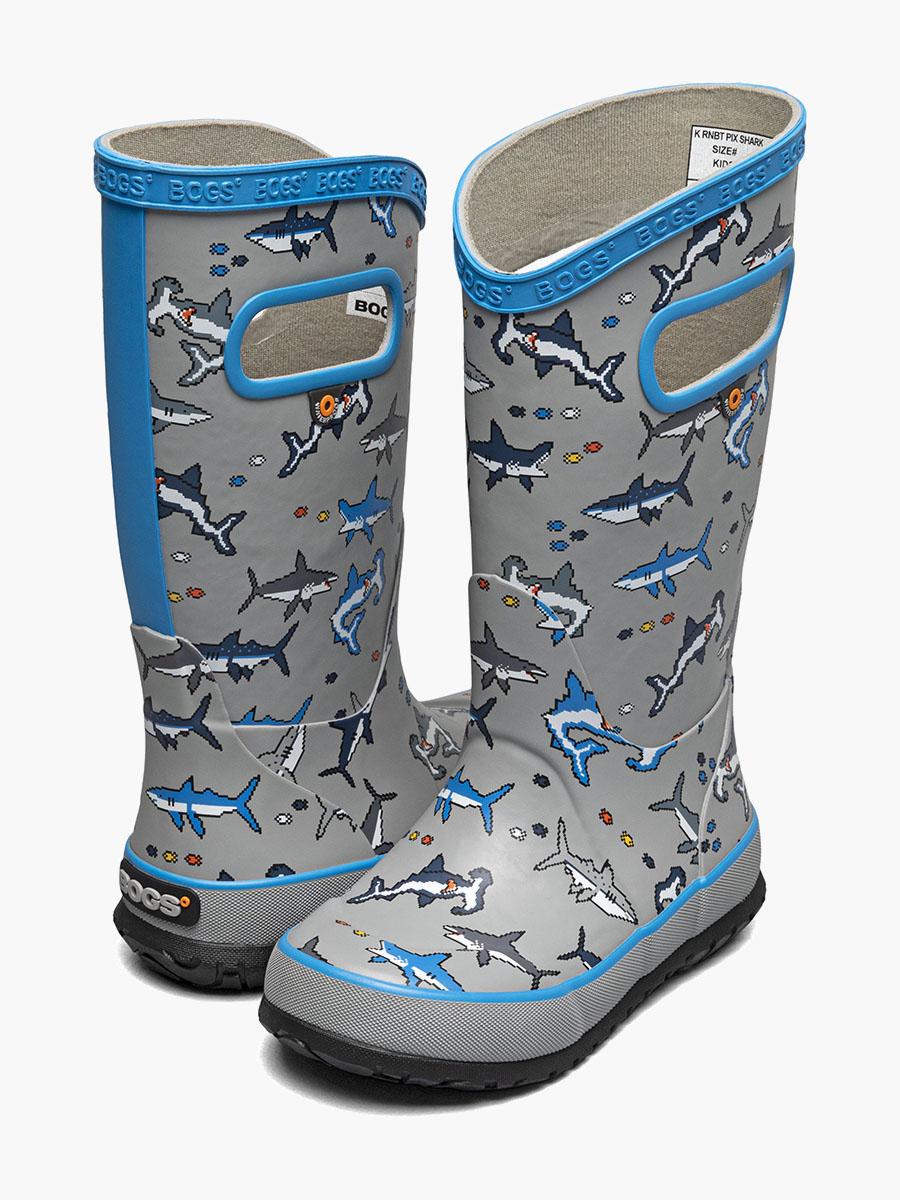 Bogs Rainboot Pixel Shark Kids Rainboots
