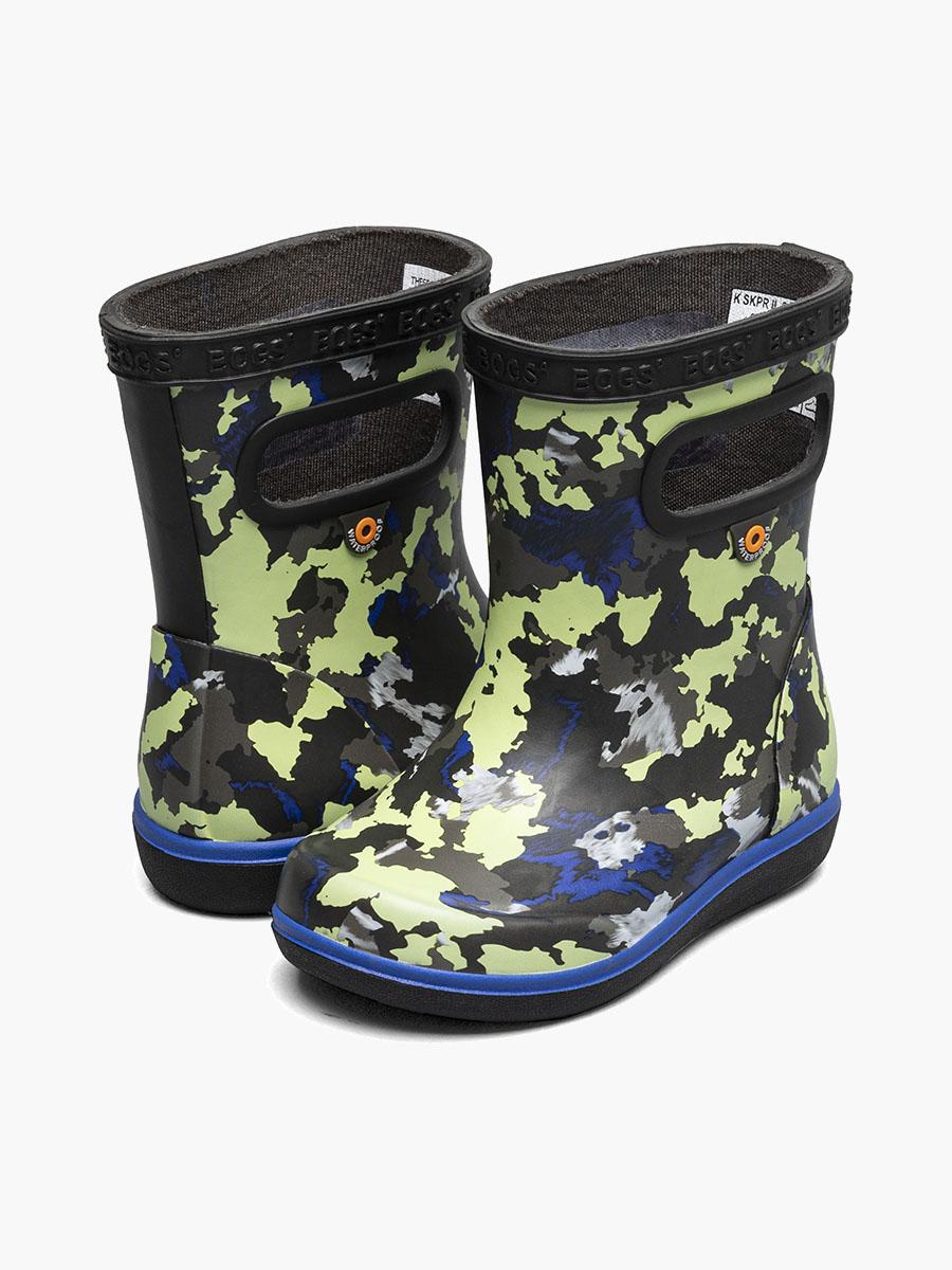 Bogs Skipper II Camo Texture Kids Rainboots