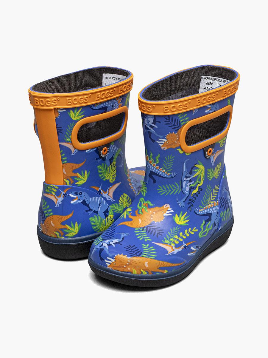 Bogs Skipper II Dinosaur Jungle Kids Rainboots
