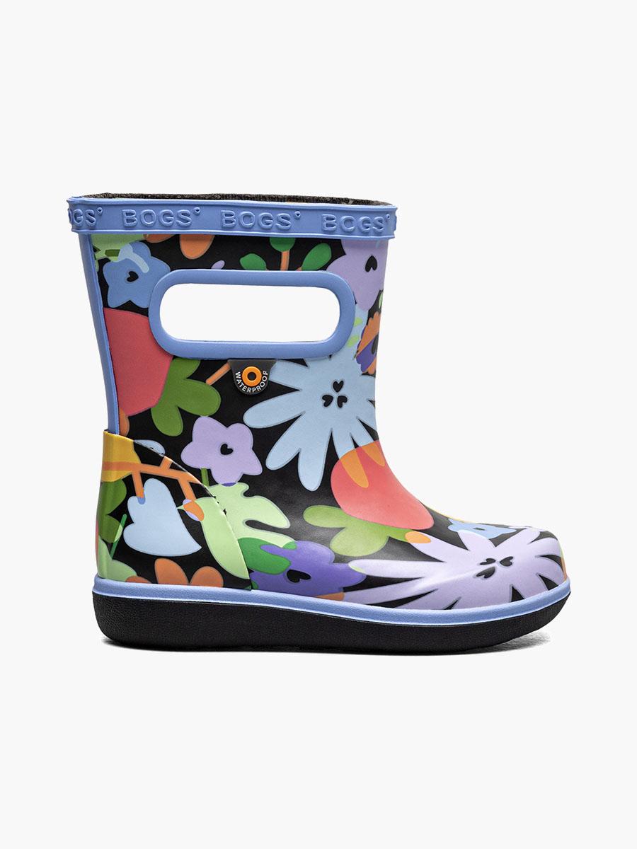 bogs Skipper II Overlap Flowers Kids Rainboots