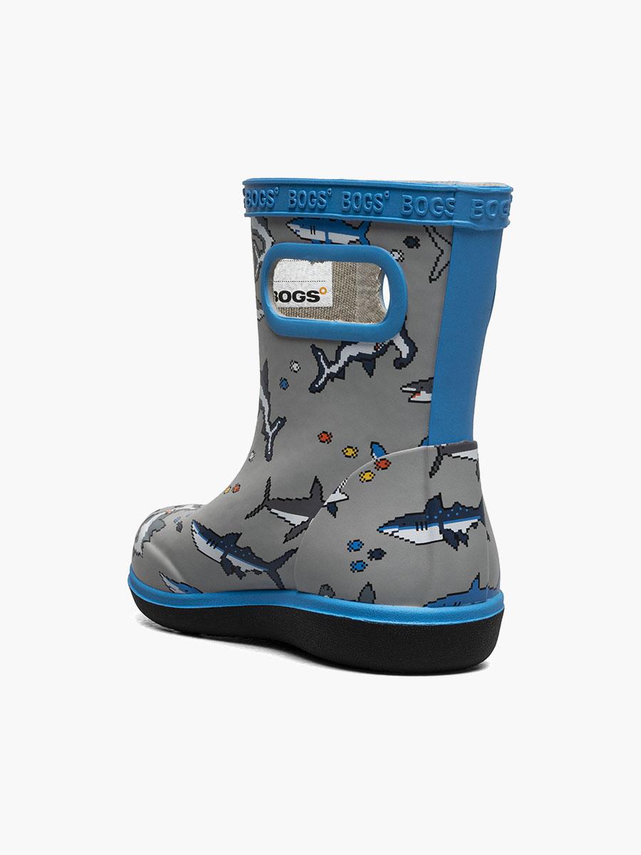 Bogs Skipper II Pixel Sharks Kids Rainboots