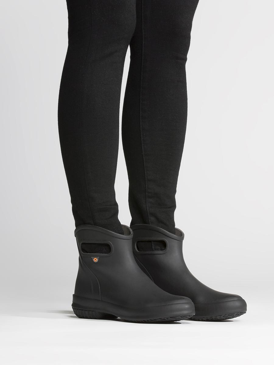 Bogs Patch Ankle Boot Solid Women's Waterproof Slip On Boots