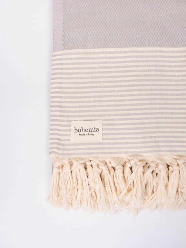 Bohemia Design Amalfi Hammam Towel Pearl Grey
