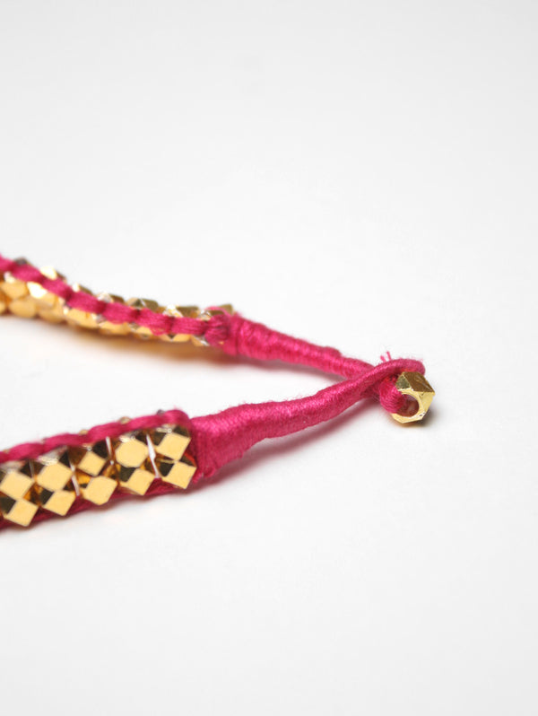 Bohemia Design Aurora Gold Bracelet Fuchsia