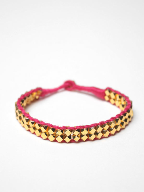 bohemia design Aurora Gold Bracelet Fuchsia