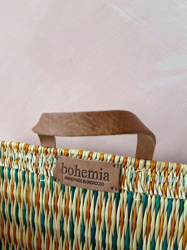 Bohemia Design Colourful Reed Shopper Basket