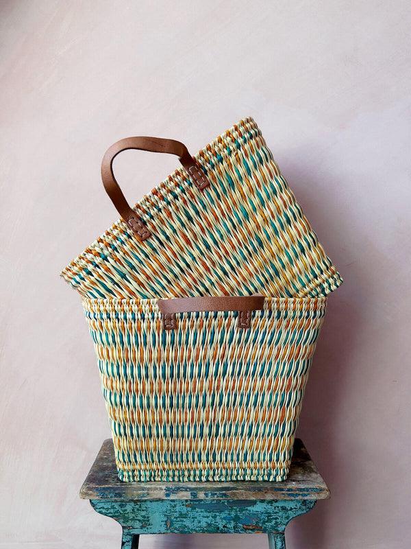 Bohemia Design Colourful Reed Shopper Basket