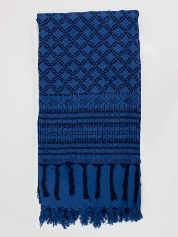 Bohemia Design Embroidered Scarf Cobalt