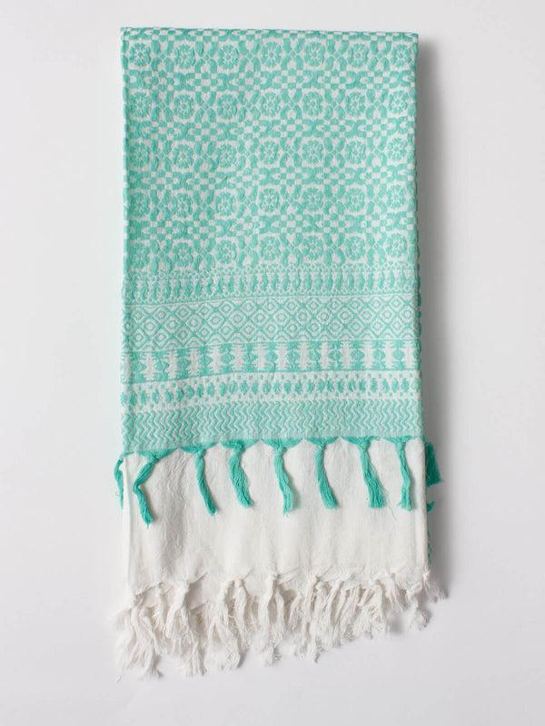 Bohemia Design Embroidered Scarf Mint