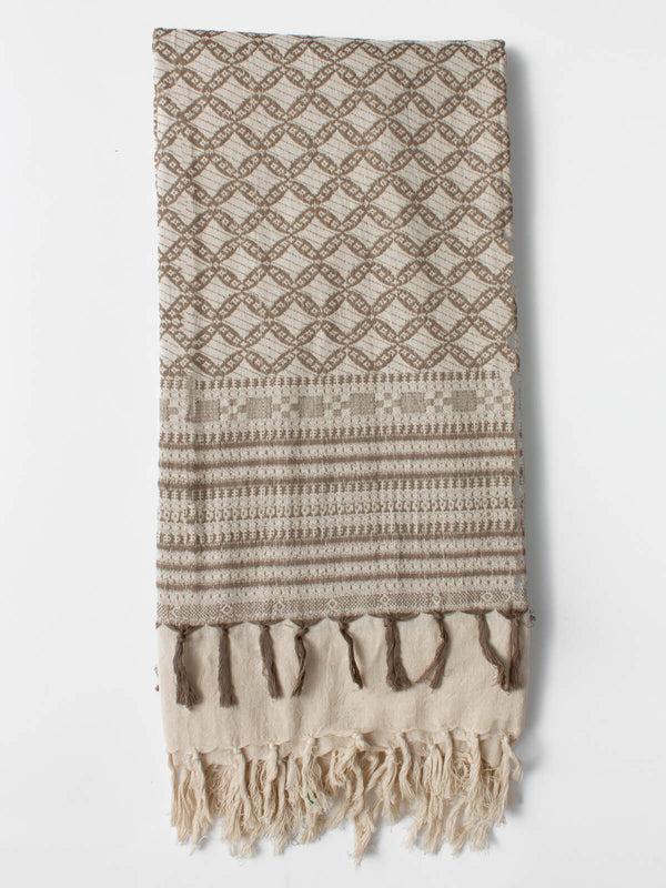 Bohemia Design Embroidered Scarf Taupe