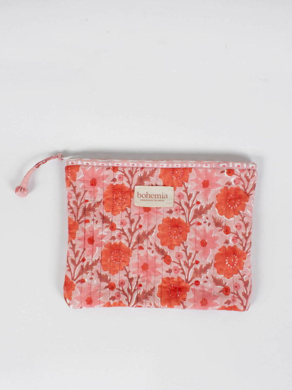 bohemia design Floribunda Zip Pouch Vintage Pink