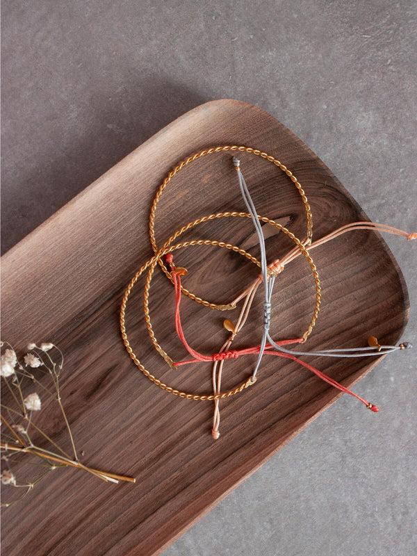 Bohemia Design Gold Luna Twist Bracelets