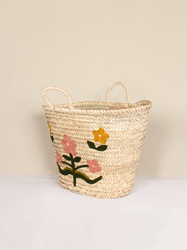 Bohemia Design Hand Embroidered Market Basket Posy