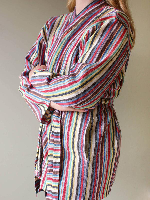 Bohemia Design Handwoven Cotton Jacket Rainbow